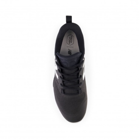 Mens New Balance Fresh Foam 3000 v6 Molded Cleats, Black/White. PL3000K6 main image 4